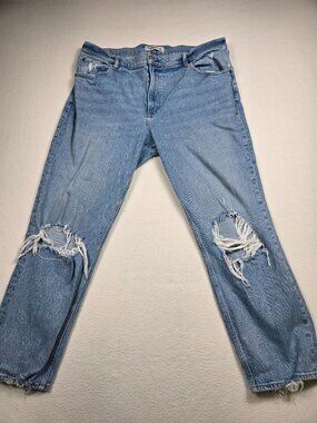 Abercrombie & Fitch The 90s Straight Ultra High Rise Ripped Jeans Size 33/16S